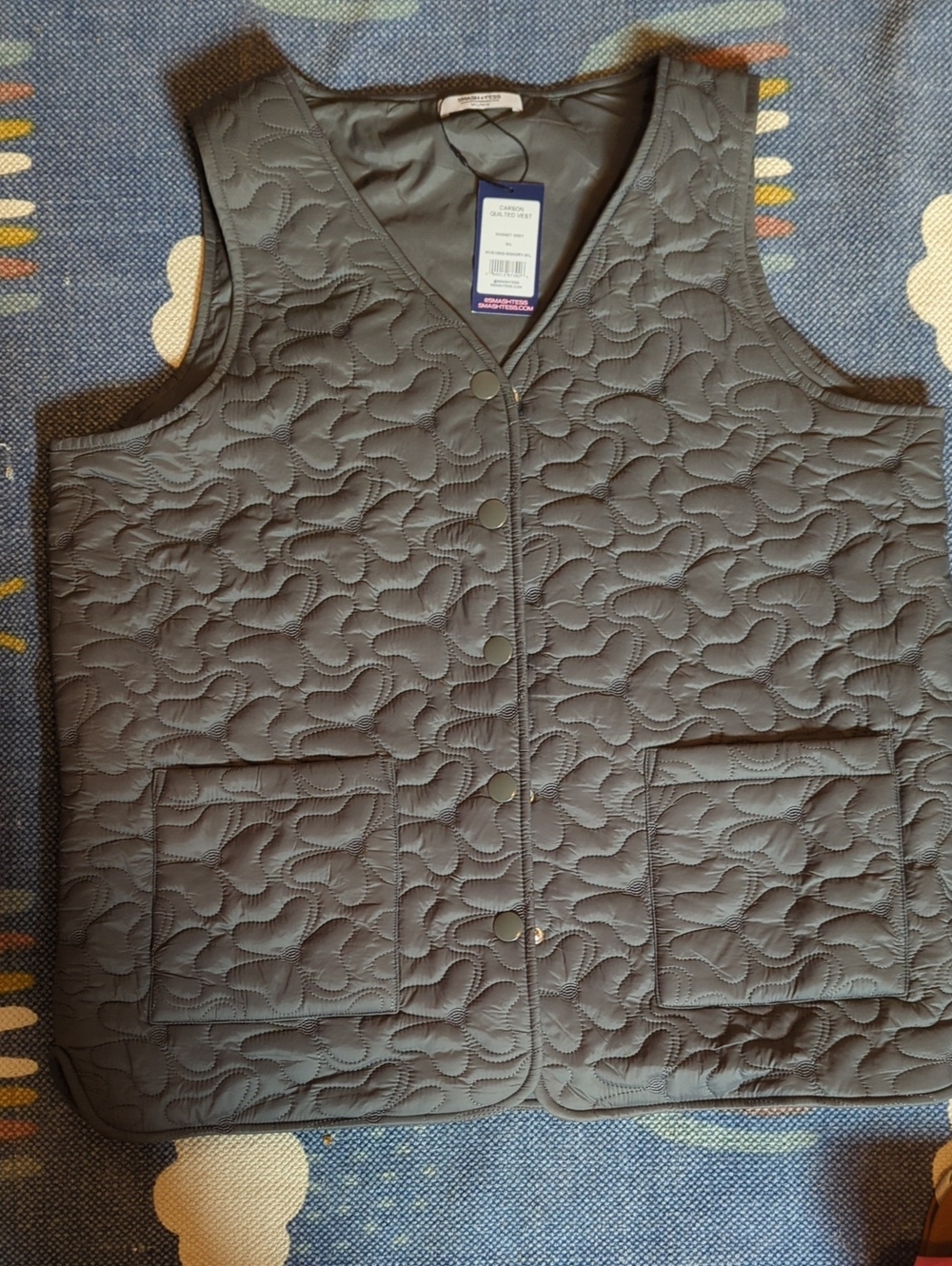Smash+Tess 🇨🇦 Quilted Vest Jacket - Gray NWT